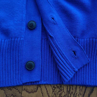 Кардиган Amiri V-Neck "Blue" фото № 7