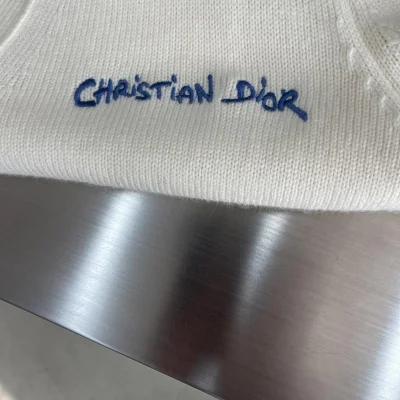 Кардиган Christian Dior Frontside Blue Logo Dior Two Line "Beige" фото № 5