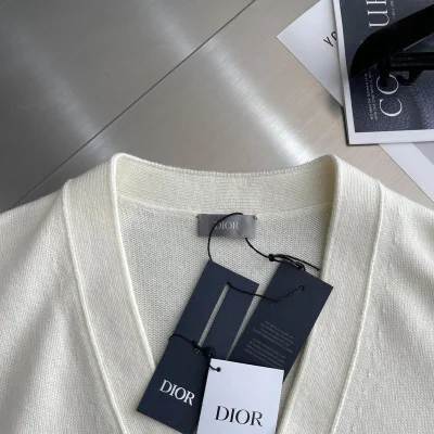 Кардиган Christian Dior Frontside Blue Logo Dior Two Line "Beige" фото № 4