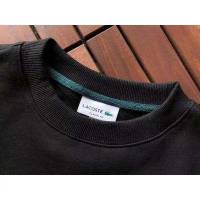 Свитшот Lacoste Plain And Small Logo Front "Black" фото № 3