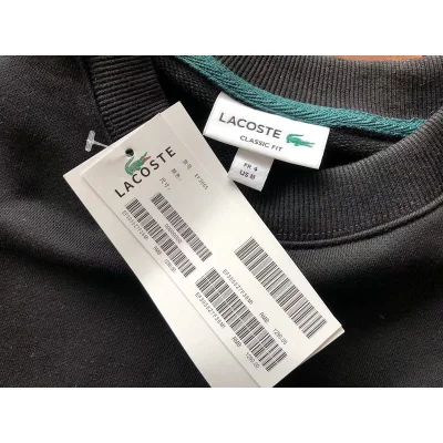 Свитшот Lacoste Plain And Small Logo Front "Black" фото № 4