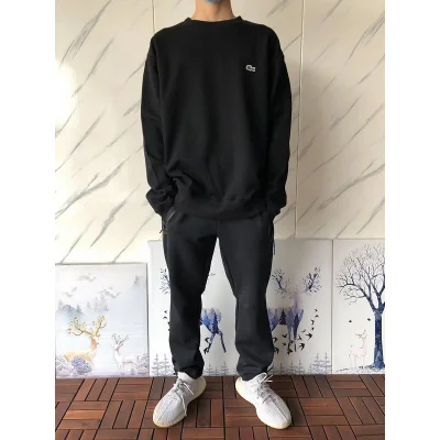 Свитшот Lacoste Plain And Small Logo Front "Black" фото № 8