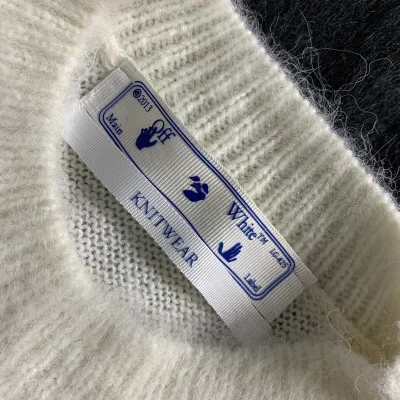 Свитер Off White With Brand Logo - Arrow Print "Black/Cream" фото № 7