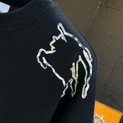 Свитшот Burberry Frontside Print On The Shoulder Warrior And Horse "Black" фото № 5