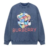 Свитшот Burberry Frontside Print Colorful Rubik's Cube Orange Logo "Blue"