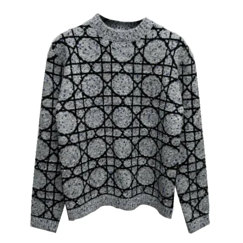 Свитшот Christian Dior Black Print Circles In Rombes "Gray"