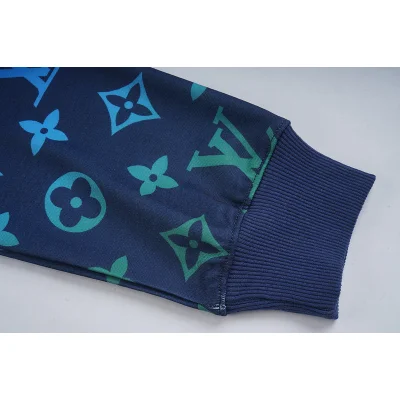 Свитшот Louis Vuitton Flowers And Stars Of The LV Brand "Blue" фото № 5