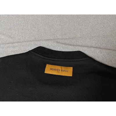 Свитшот Louis Vuitton Logo Embroidered With Threads "Black" фото № 3