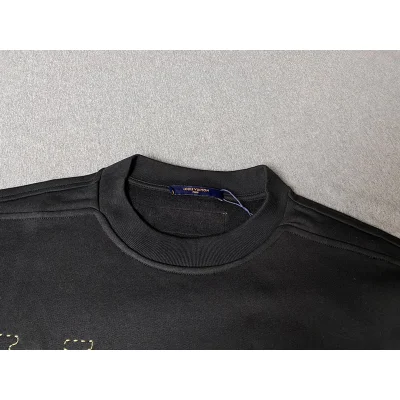 Свитшот Louis Vuitton Logo Embroidered With Threads "Black" фото № 2