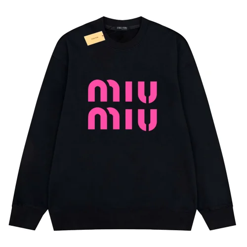 Свитшот Miu Miu Frontside Pink Big Logo Miu Miu "Black"