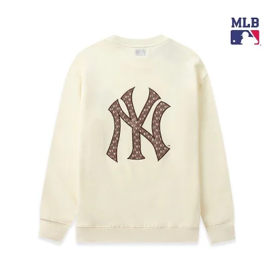 Свитшот MLB NY Logo Back Printed "Cream" фото № 2