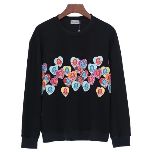 Свитшот Moncler Colored Hearts "Black"
