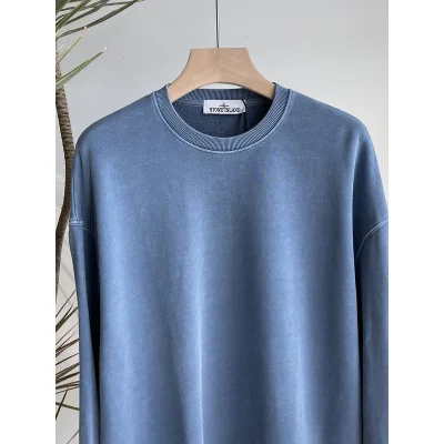 Свитшот Stone Island With A Black Stripe-Logo "Blue" фото № 7