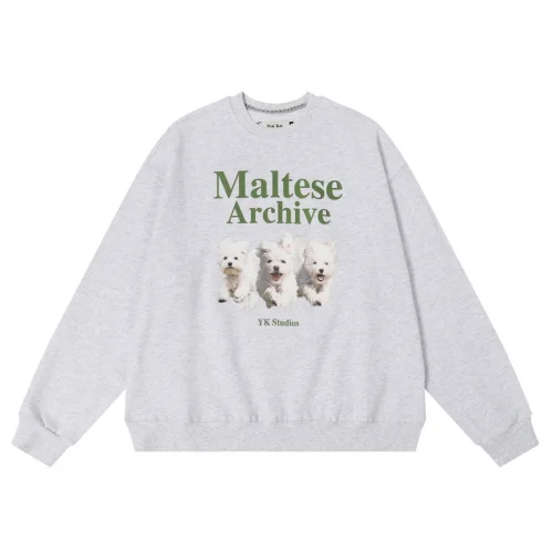 Свитшот Wai Kei Maltese Archive "White/Gray"