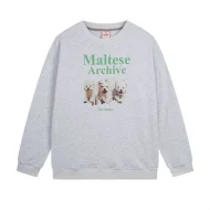 Свитшот Wai Kei Three Dogs "Light Gray"