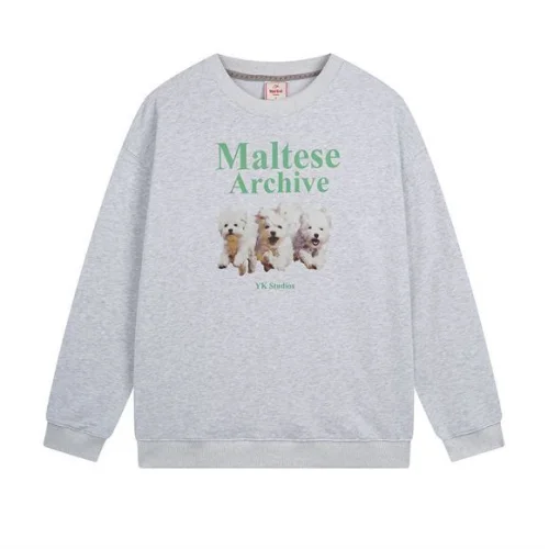 Свитшот Wai Kei Three Dogs "Light Gray"