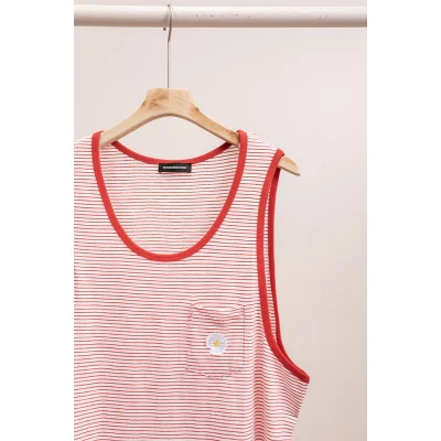 Майка Peaceminusone Chamomile "White/Red" фото № 2 Майка Peaceminusone Chamomile "White/Red" фото № 2