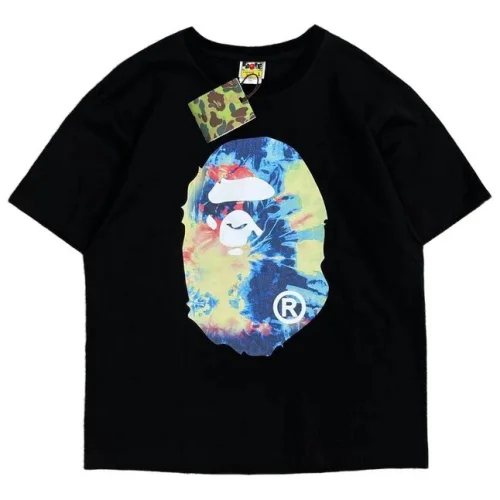 Футболка A Bathing Ape With Colorful Monkey "Black"