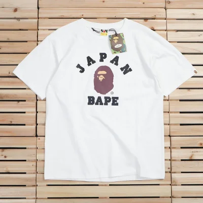 Футболка A Bathing Ape Japan - Text "White" фото № 2