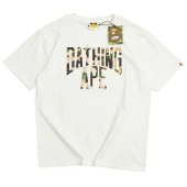 Футболка A Bathing Ape Camouflage Text "White"