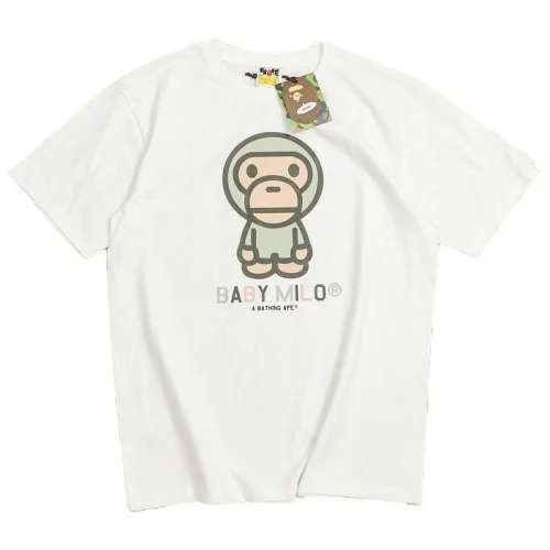 Футболка A Bathing Ape Print Little Monkey "White"