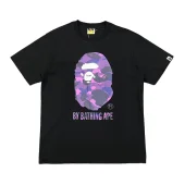 Футболка A Bathing Ape Brand Logo With Monkey "Black/Violet"