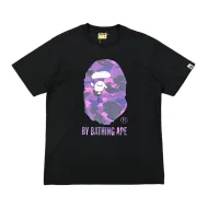 Футболка A Bathing Ape Brand Logo With Monkey "Black/Violet"