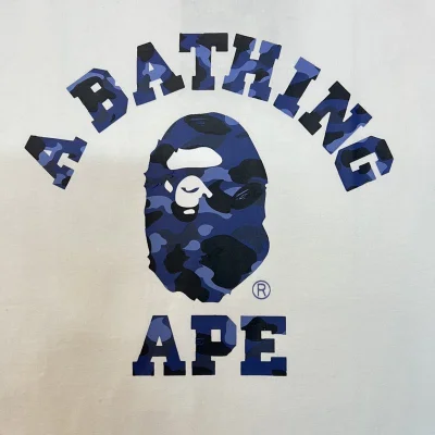 Футболка A Bathing Ape With Graphic Print "White/Blue" фото № 2