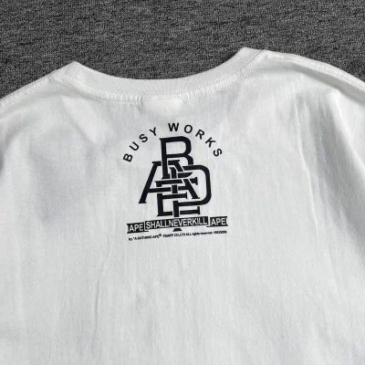 Футболка A Bathing Ape World Gone Mad — Ape Shall Never Kill Ape "White" фото № 4