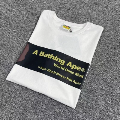 Футболка A Bathing Ape World Gone Mad — Ape Shall Never Kill Ape "White" фото № 6