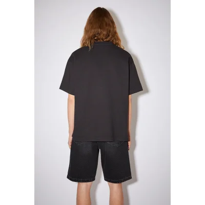 Футболка Acne Studios Base Color With Logo "Black" фото № 5