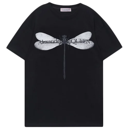 Футболка Alexander Mcqueen Dragonfly Print "Black"