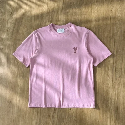 Футболка Amiri Classic Brand Design "Pink" фото № 2