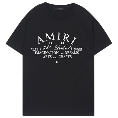 Футболка Amiri Inscription With Big Logo Front "Black"