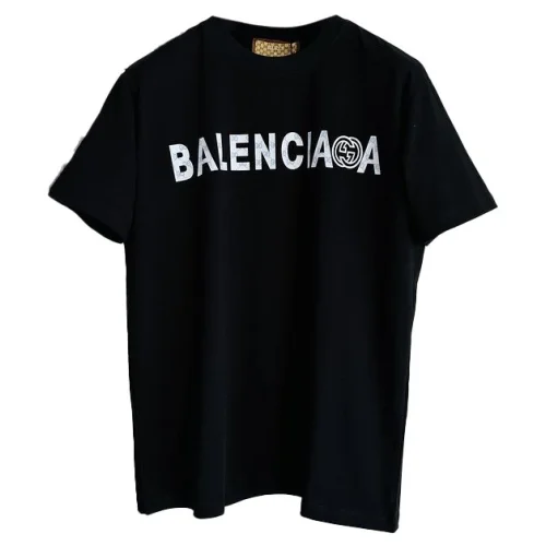 Футболка Balenciaga X Gucci With Plain Logo Print "Black"