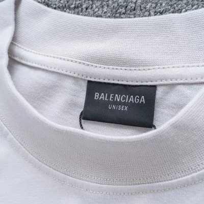 Футболка Balenciaga With Print Of Different Variants Of The Logo "White" фото № 4