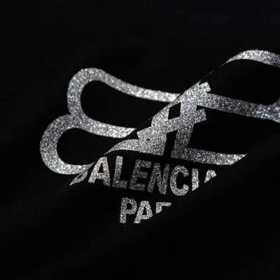 Футболка Balenciaga With Small Shiny Logo "Black" фото № 5