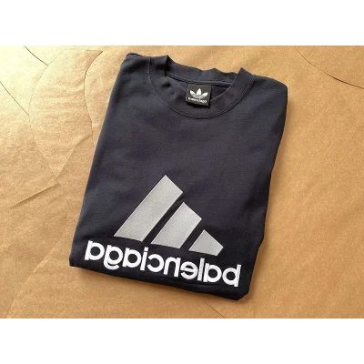 Футболка Balenciaga X Adidas Logos Conversely "Black" фото № 2