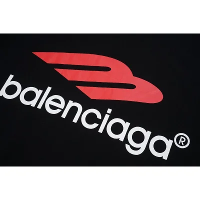 Футболка Balenciaga Side Labels Front Logo "Black" фото № 4