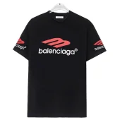 Футболка Balenciaga Side Labels Front Logo "Black"
