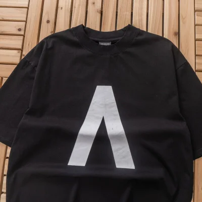 Футболка Balenciaga Front Inscription Archive "Black" фото № 2