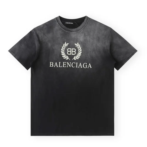 Футболка Balenciaga Laurel Wreath and Logo "Black"