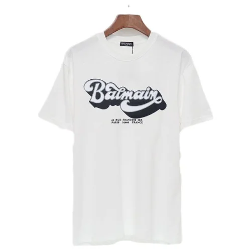 Футболка Balmain Volumetric Logo Inscription "White"