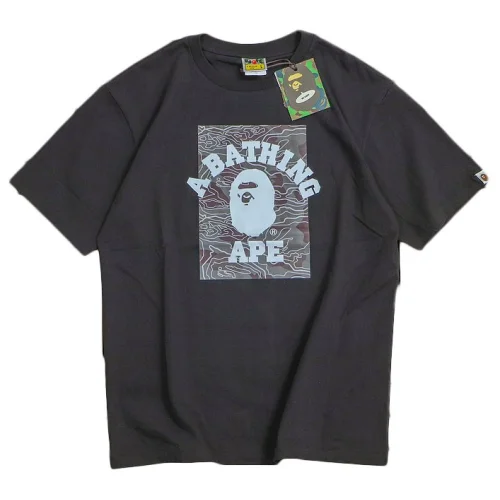Футболка Bape Lines Inside Rectangle Front "Black"