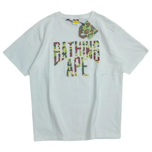 Футболка Bape Front Inscription In Military Style "White"