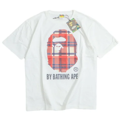Футболка Bape Checkered Oval With Inscription Front "White"