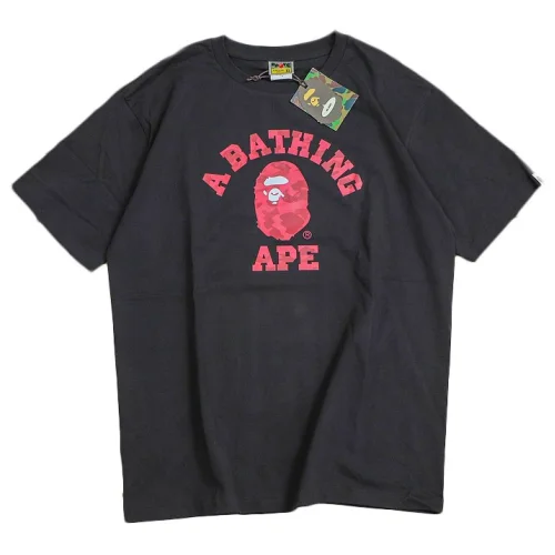 Футболка Bape Big Colorful Face And Inscription Front "Black"