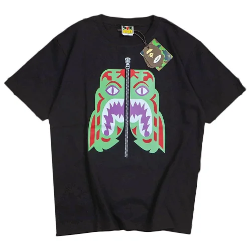 Футболка Bape Zipper Splits Face "Black"