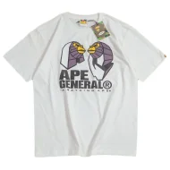Футболка Bape Two Apes Print With Inscription Ape General "White"