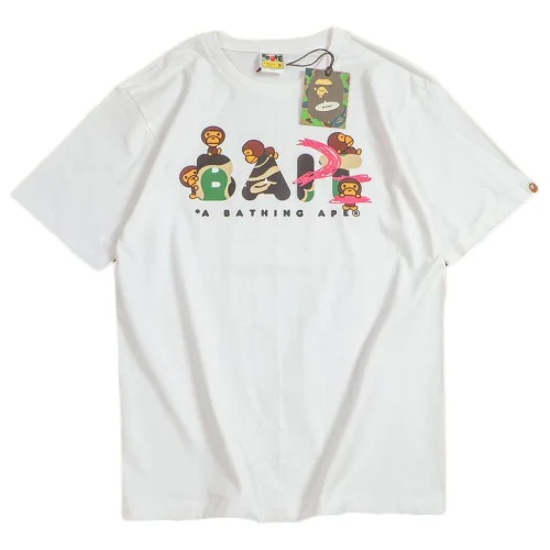 Футболка Bape Logo From Monkeys "White"